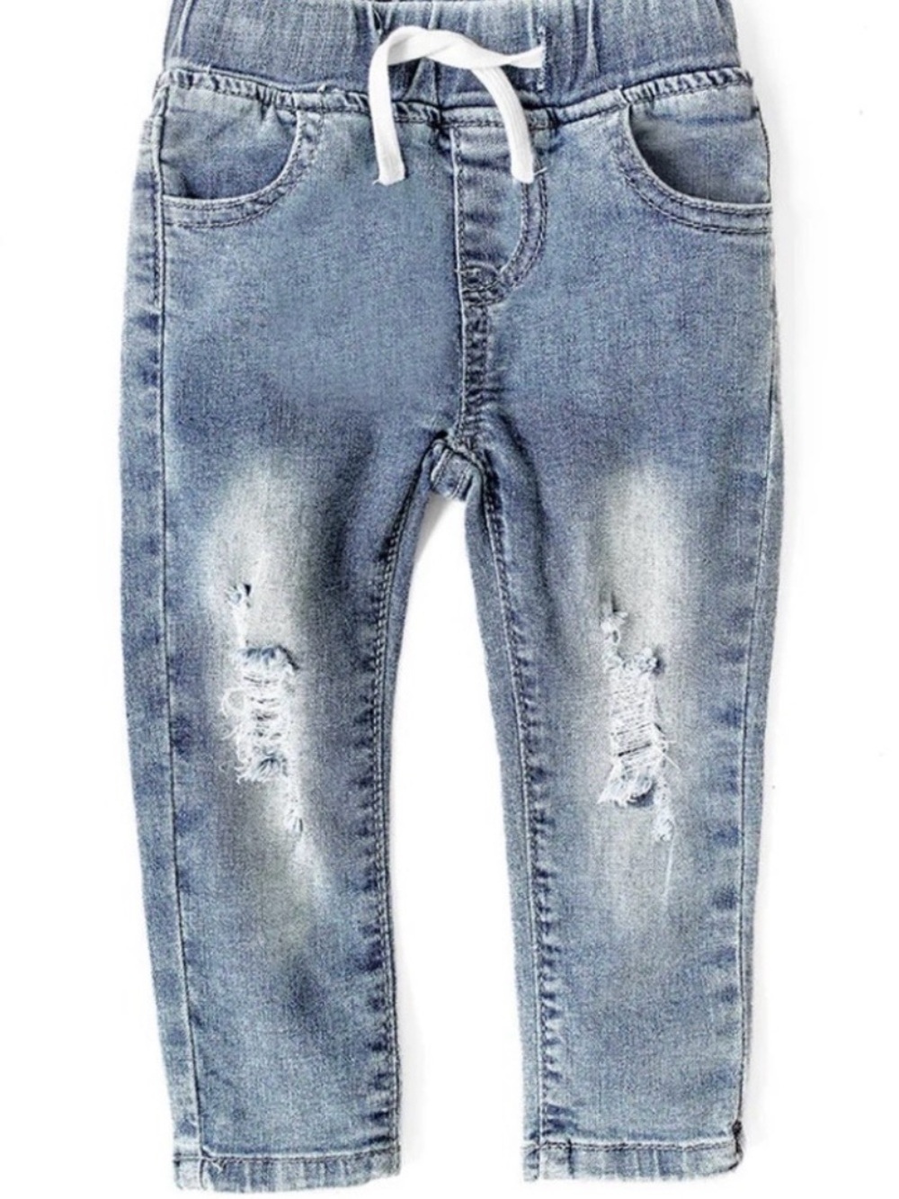 Little Bipsy Light Blue Slim Distressed Jeans Size 6-12m